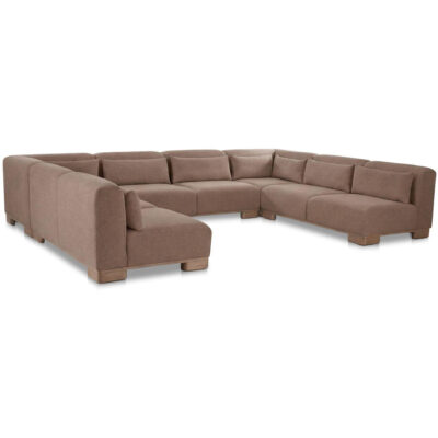 June U Shaped Modular Sectional Dark Brown OA-1049-20 OA 1049 20 June diagR shadsilo