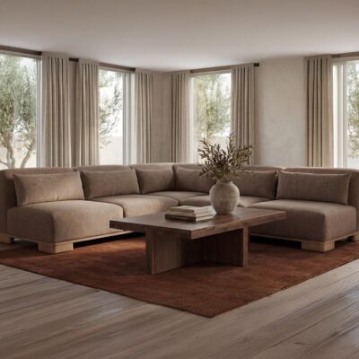 June Corner Modular Sectional Dark Brown OA-1050-20 OA 1050 20 10