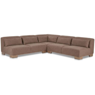 June Corner Modular Sectional Dark Brown