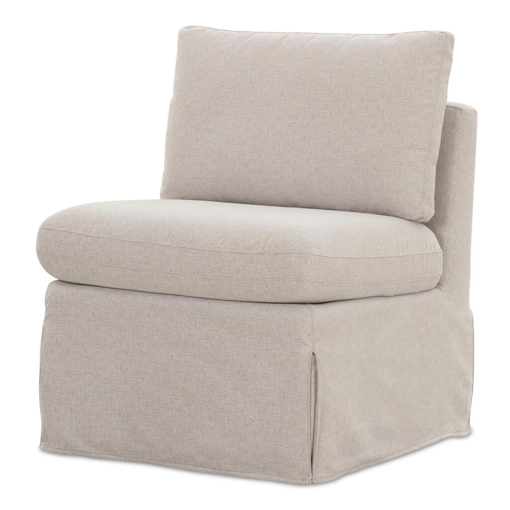Fable Slipcover Dining Slipper Chair Beige - Image 3