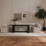 Fable Slipcover Dining Chair and Half Beige OA-1054-34 OA 1054 34 00