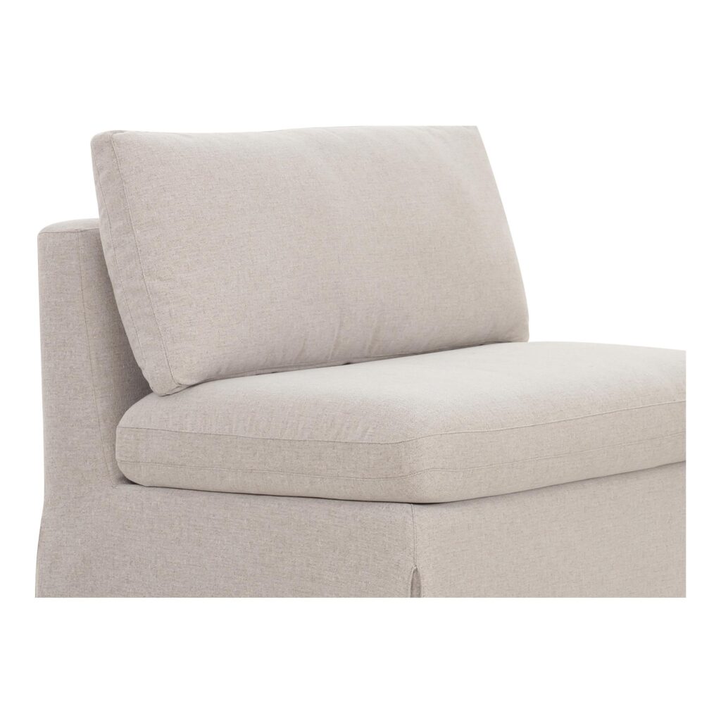 Fable Slipcover Dining Chair and Half Beige - Image 5