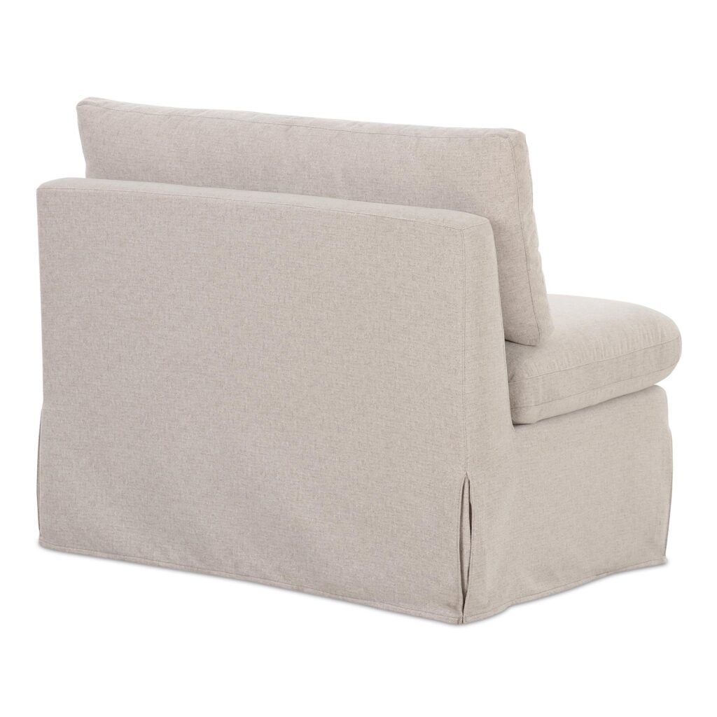 Fable Slipcover Dining Chair and Half Beige - Image 3