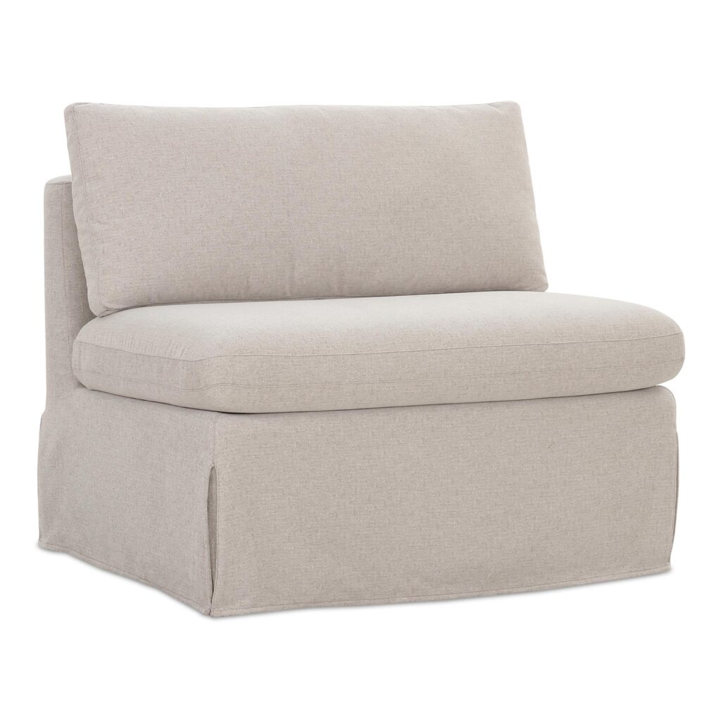 Fable Slipcover Dining Chair and Half Beige - Image 2