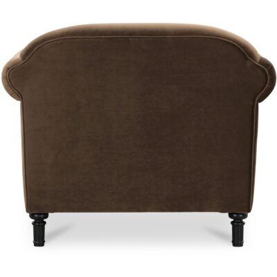 Harmony Accent Chair Dark Brown Faux Mohair OA-1063-20 OA 1063 20 Harmony back shadsilo