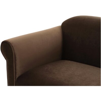 Harmony Accent Chair Dark Brown Faux Mohair OA-1063-20 OA 1063 20 Harmony closeup shadsilo