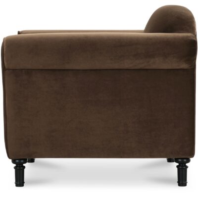 Harmony Accent Chair Dark Brown Faux Mohair OA-1063-20 OA 1063 20 Harmony side shadsilo