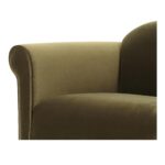Harmony Accent Chair Dark Green Faux Mohair OA-1063-27 OA 1063 27 Harmony closeup shadsilo