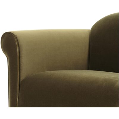 Harmony Accent Chair Dark Green Faux Mohair OA-1063-27 OA 1063 27 Harmony closeup shadsilo