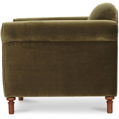 Harmony Accent Chair Dark Green Faux Mohair OA-1063-27 OA 1063 27 Harmony side shadsilo
