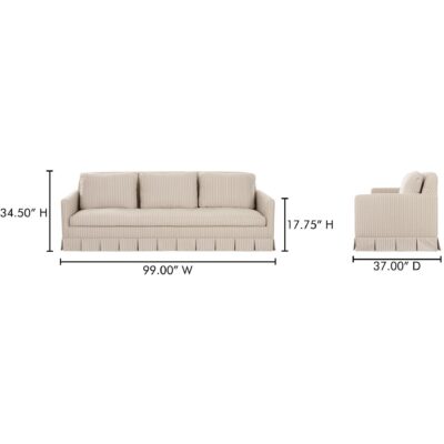 Pellicano Sofa Beige Stripe OA-1065-34 OA 1065 34 70