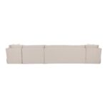 Fable Slipcover Dining Banquette U-Shape Beige 168In OA-1066-34 OA 1066 34 Fable back shadsilo