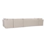 Fable Slipcover Dining Banquette U-Shape Beige 168In OA-1066-34 OA 1066 34 Fable diagR back shadsilo