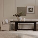 Fable Slipcover Dining Banquette L-Shape Beige 96In OA-1067-34 OA 1067 34 00