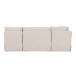 Fable Slipcover Dining Banquette L-Shape Beige 96In OA-1067-34 OA 1067 34 Fable back shadsilo