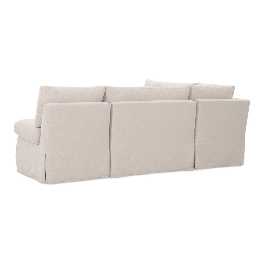 Fable Slipcover Dining Banquette L-Shape Beige 96In - Image 2