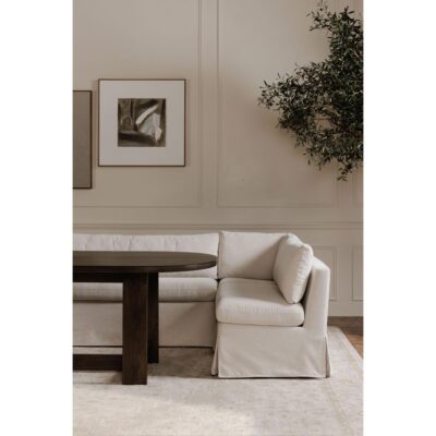 Fable Slipcover Dining Banquette L-Shape Beige 100.5 in. 6 Fable Slipcover Dining Banquette L-Shape Beige 100.5 in. OA-1068-34 OA 1068 34 10