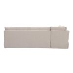 Fable Slipcover Dining Banquette L-Shape Beige  100.5In OA-1068-34 OA 1068 34 Fable back shadsilo