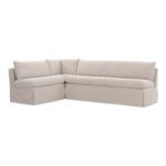 Fable Slipcover Dining Banquette L-Shape Beige  100.5In OA-1068-34 OA 1068 34 Fable diagL shadsilo