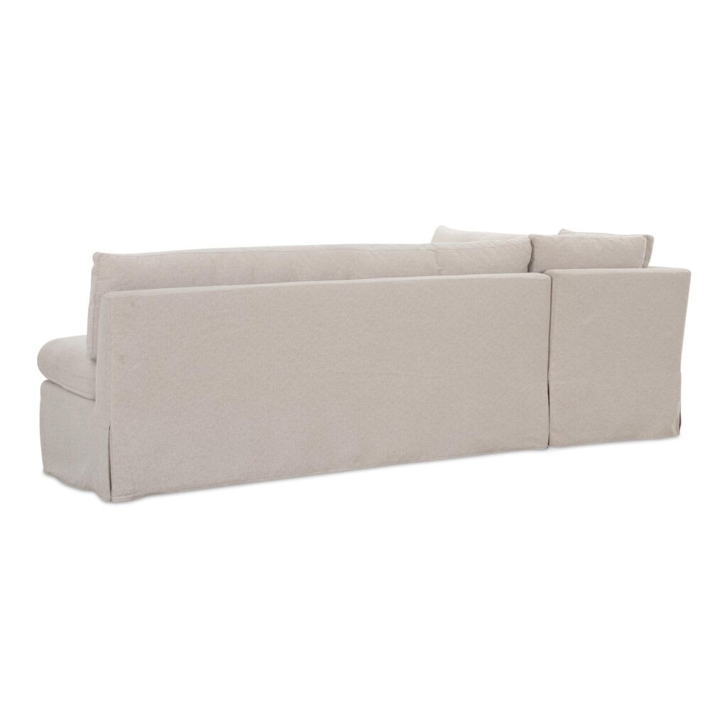 Fable Slipcover Dining Banquette L-Shape Beige  100.5In - Image 2