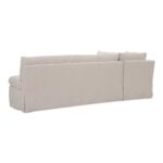 Fable Slipcover Dining Banquette L-Shape Beige  100.5In OA-1068-34 OA 1068 34 Fable diagR back shadsilo