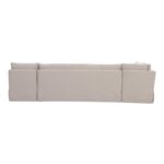Fable Slipcover Dining Banquette L-Shape Beige 125.5In OA-1069-34 OA 1069 34 Fable back shadsilo