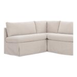 Fable Slipcover Dining Banquette L-Shape Beige 125.5In OA-1069-34 OA 1069 34 Fable closeup shadsilo