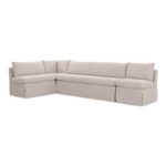Fable Slipcover Dining Banquette L-Shape Beige 125.5In OA-1069-34 OA 1069 34 Fable diagL shadsilo