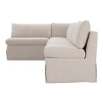 Fable Slipcover Dining Banquette L-Shape Beige 125.5In OA-1069-34 OA 1069 34 Fable side left shadsilo