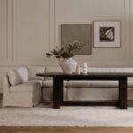 Fable Slipcover Dining Banquette L-Shape Beige 139.5In OA-1070-34 OA 1070 34 00