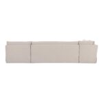 Fable Slipcover Dining Banquette L-Shape Beige 139.5In OA-1070-34 OA 1070 34 Fable back shadsilo