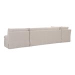 Fable Slipcover Dining Banquette L-Shape Beige 139.5In OA-1070-34 OA 1070 34 Fable diagR back shadsilo