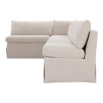 Fable Slipcover Dining Banquette L-Shape Beige 139.5In OA-1070-34 OA 1070 34 Fable side left shadsilo