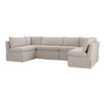 Fable Slipcover Dining Banquette U-Shape Beige 121In OA-1071-34 OA 1071 34 Fable diagL shadsilo