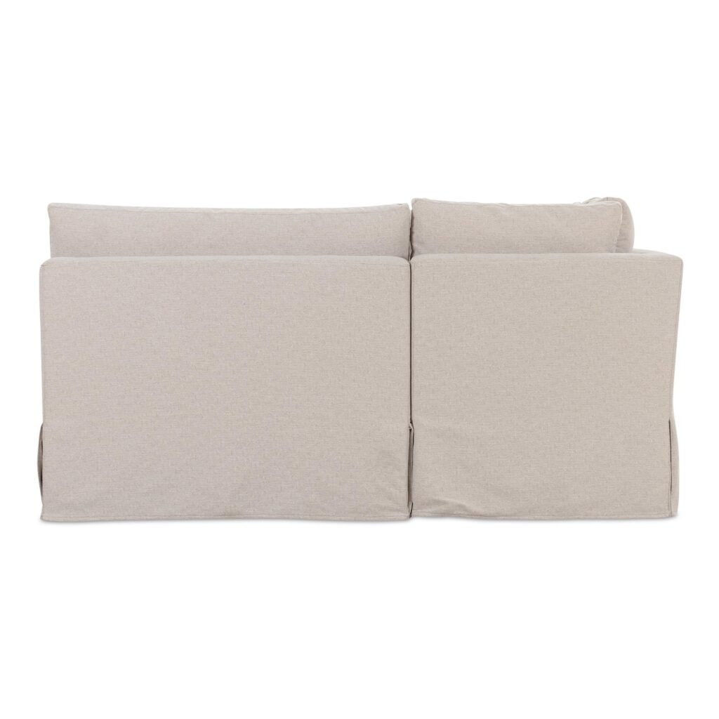 Fable Slipcover Dining Banquette U-Shape Beige 121In - Image 4