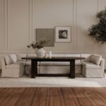Fable Slipcover Dining Banquette U-Shape Beige 129In OA-1072-34 OA 1072 34 00