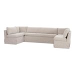 Fable Slipcover Dining Banquette U-Shape Beige 129In OA-1072-34 OA 1072 34 Fable diagL shadsilo
