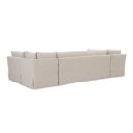 Fable Slipcover Dining Banquette U-Shape Beige 129In OA-1072-34 OA 1072 34 Fable diagR back shadsilo