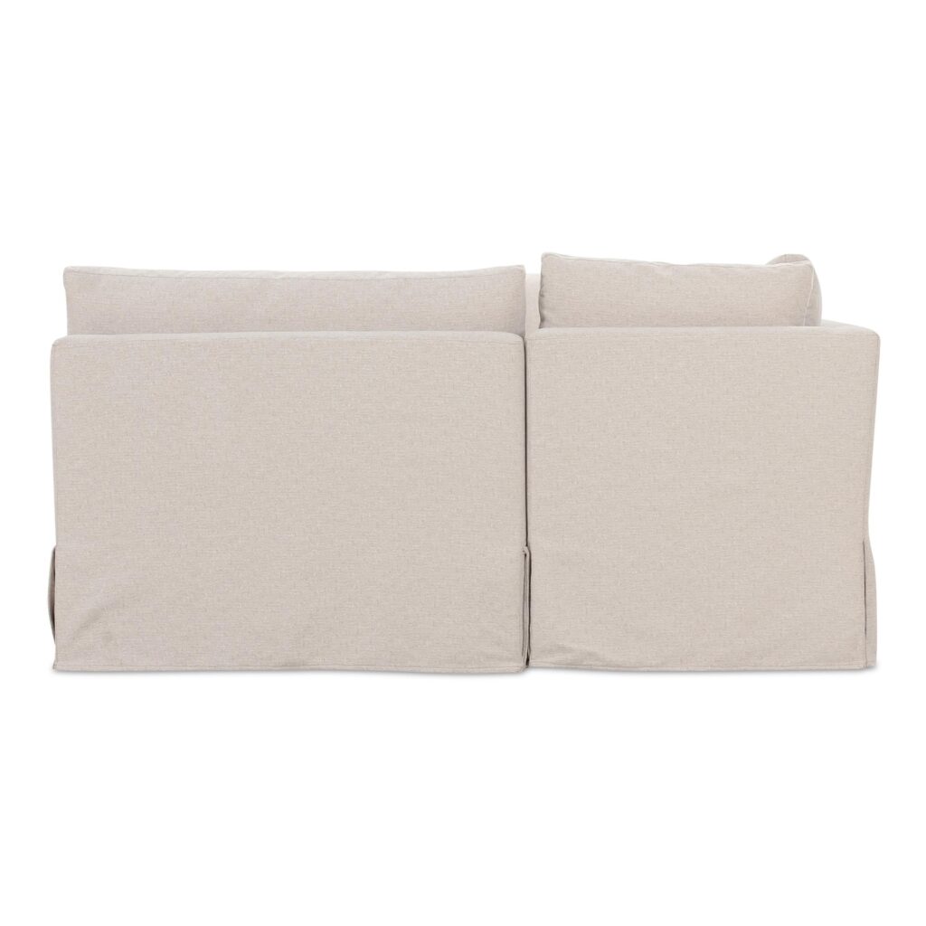 Fable Slipcover Dining Banquette U-Shape Beige 129In - Image 4