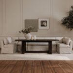 Fable Slipcover Dining Banquette U-Shape Beige 154In OA-1073-34 OA 1073 34 00