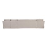 Fable Slipcover Dining Banquette U-Shape Beige 154In OA-1073-34 OA 1073 34 Fable back shadsilo