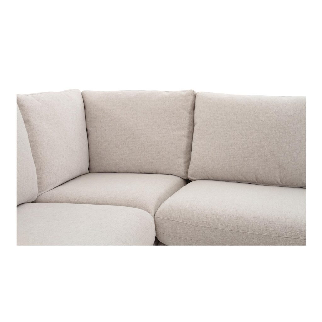 Fable Slipcover Dining Banquette U-Shape Beige 154In - Image 6