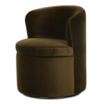Dane Swivel Dining Chair Faux Green Mohair OA-1074-16 OA 1074 16 Dane diagL shadsilo
