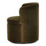 Dane Swivel Dining Chair Faux Green Mohair OA-1074-16 OA 1074 16 Dane side left shadsilo