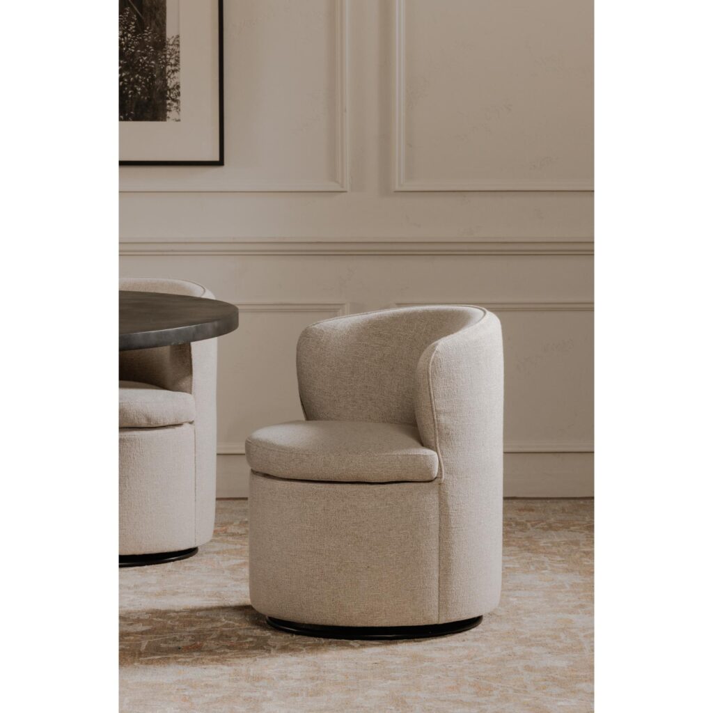 Dane Swivel Dining Chair Oatmeal - Image 8