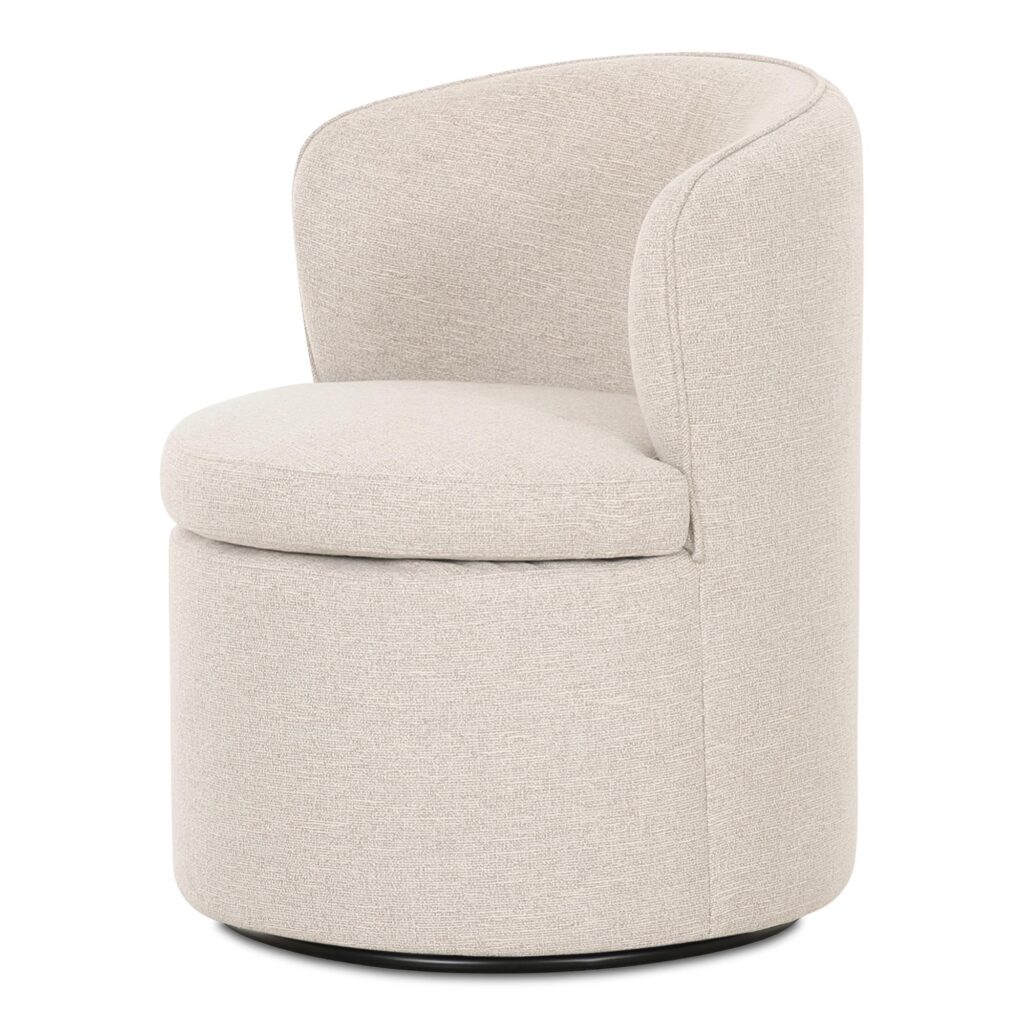 Dane Swivel Dining Chair Oatmeal - Image 3