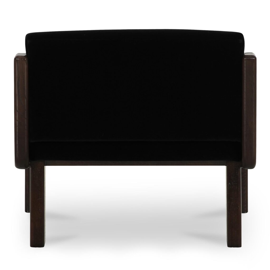 Edie Accent Chair Black Faux Mohair - Image 5