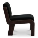 Edie Accent Chair Black Faux Mohair OA-1075-02 OA 1075 02 Edie side right shadsilo