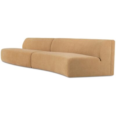 Naomi 2 Piece Wave Modular Sectional Golden Yellow OA-1094-09 OA 1094 09 Naomi side left shadsilo