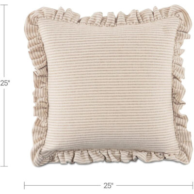 Betty 25 Inch Cushion Beige Stripe OA-1111-37-0 OA 1111 37 0 70 dim